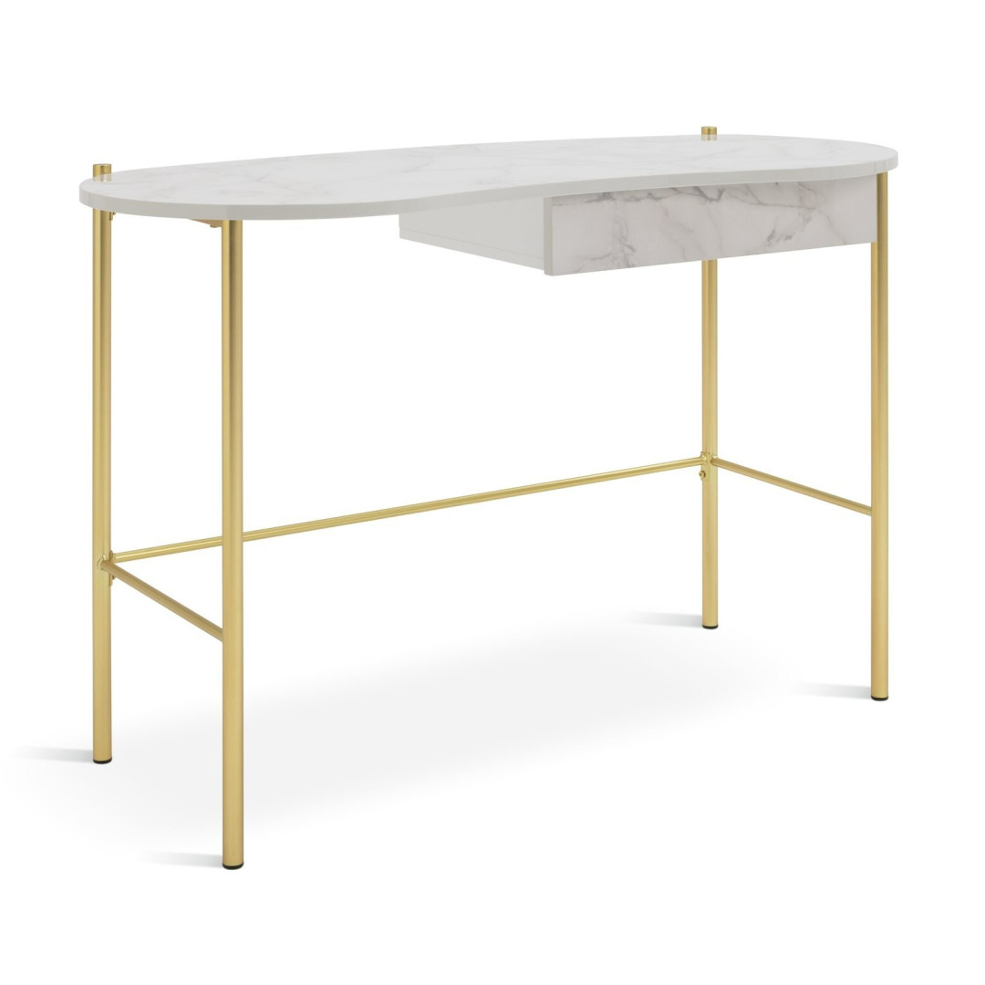 Dulcie 1 Drawer Office Desk - Marble Effect Dulcie 1 Drawer Office Desk - Marble Effect