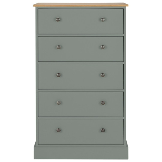 Home Kensington 5 Drawer Chest - Sage Green | Organized Clothing Space