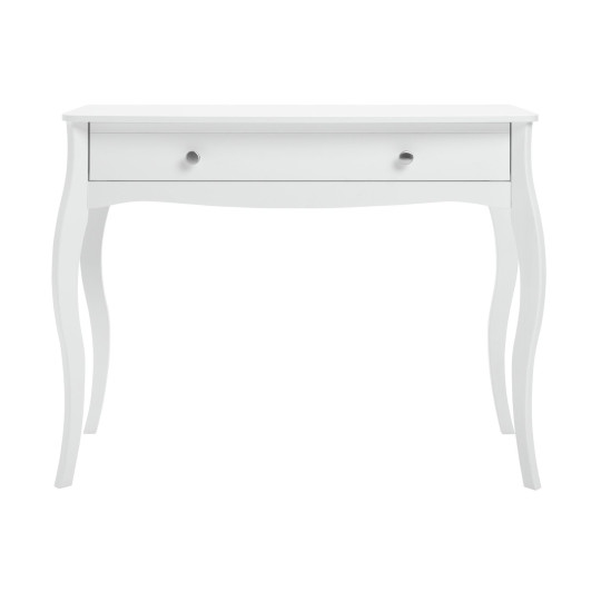 Home Amelie 1 Drawer Dressing Table - White | Stylish Makeup Station