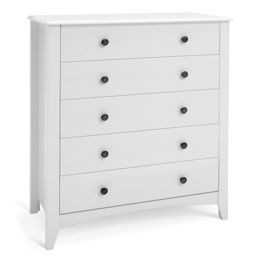 Minato 5 Drawer Chest - White