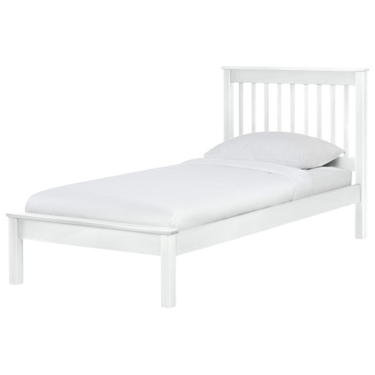 Aspley Single Wooden Bed Frame - White | Kids Bedroom Furniture or Guest Bed