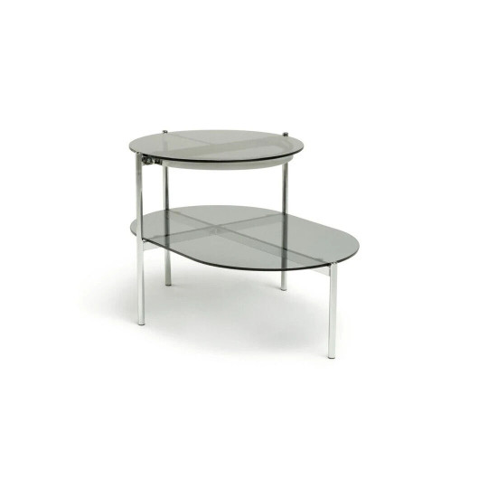 Neo Tiered Side Table - Chrome | Modern End Table