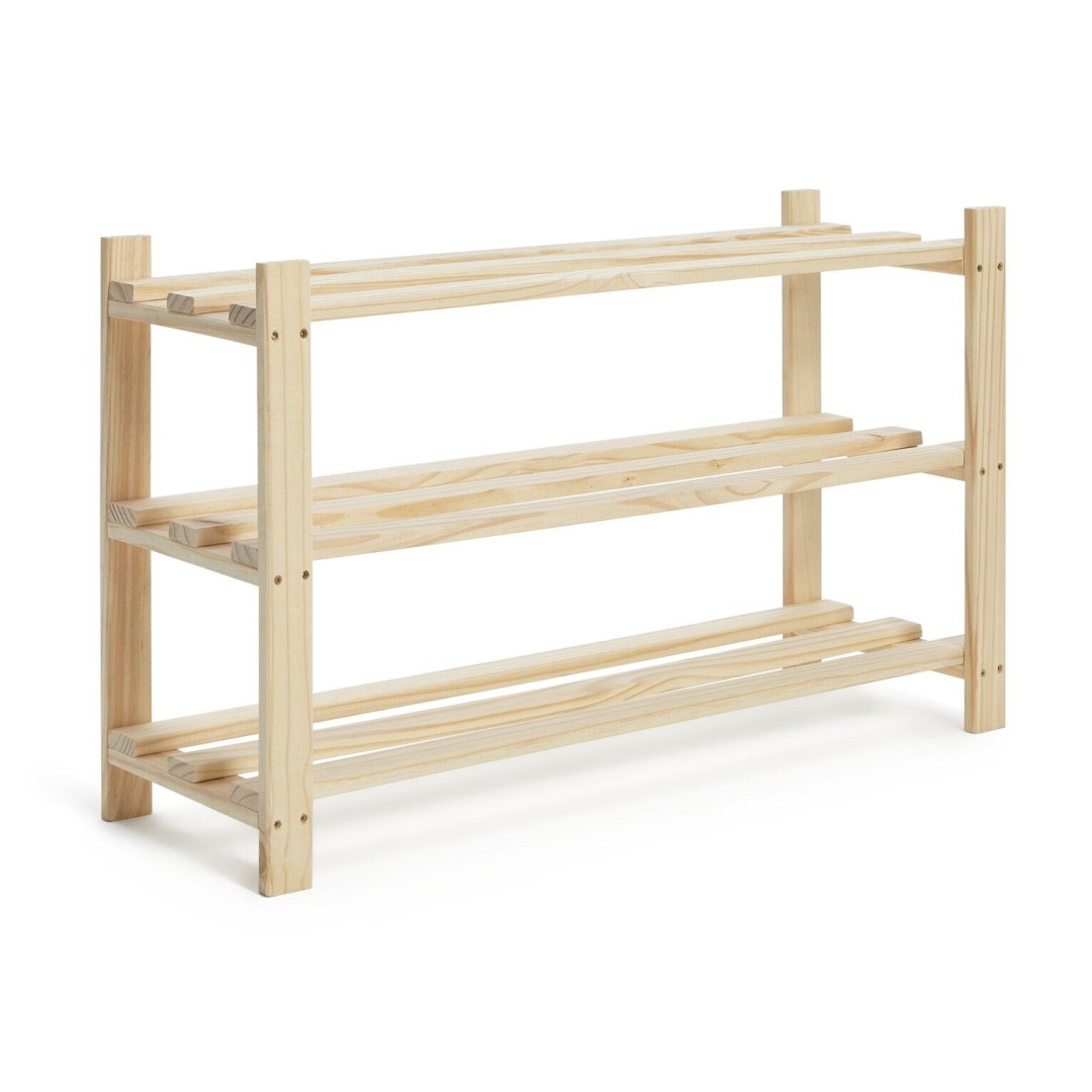 Karee 3 Shelf Shoe Storage Rack - Pine Karee 3 Shelf Shoe Storage Rack - Pine