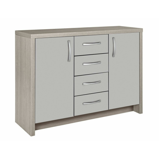 Venice 2 Door 4 Drawer Sideboard - Grey | Living Room Storage Cabinet & Drawers