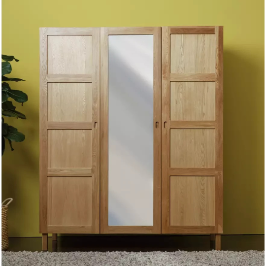 Radius 3 Door Wardrobe - Oak