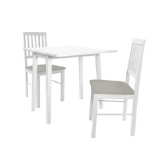 Kendal Solid Wood Extending Table & 2 White Chair ( B Grade 40059 - 40063 )