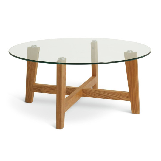 Zela Round Coffee Table - Oak | Modern Wooden Living Room Furniture
