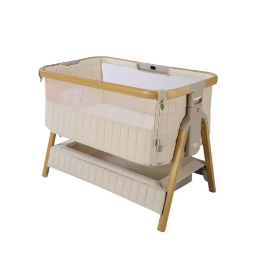 Tutti Bambini CoZee Sense Bedside Crib Sand | Baby Bedside Sleeper Crib