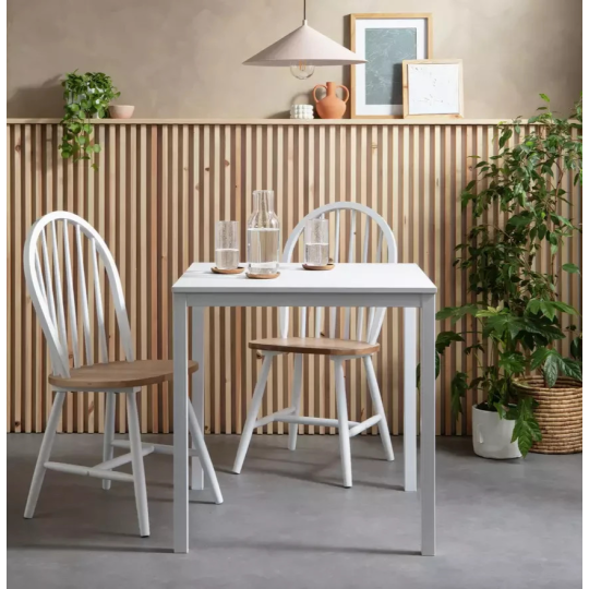 Home Home Toby 2 Seater Dining Table White | Small Kitchen Dining Table