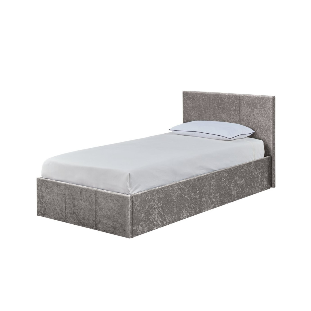 Home Heathdon Single End Lift Ottoman Bed - Silver | Tidy Bedroom Storage Bed Home Heathdon Single End Lift Ottoman Bed - Silver | Tidy Bedroom Storage Bed