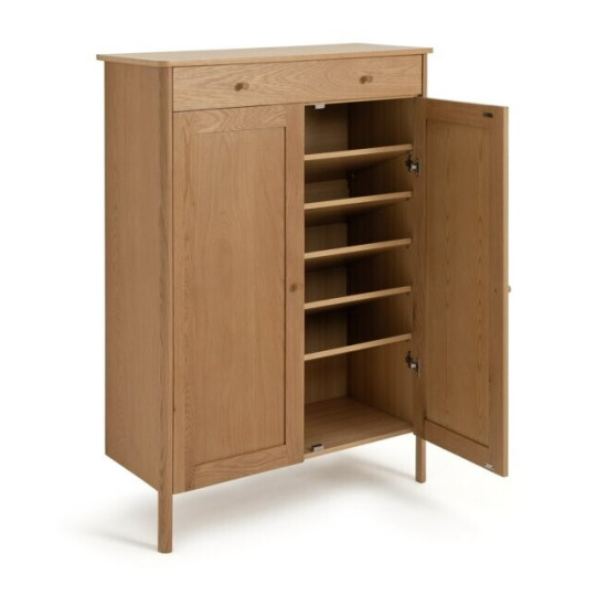 Cassidy 5 Shelf Shoe Storage Cabinet - Natural