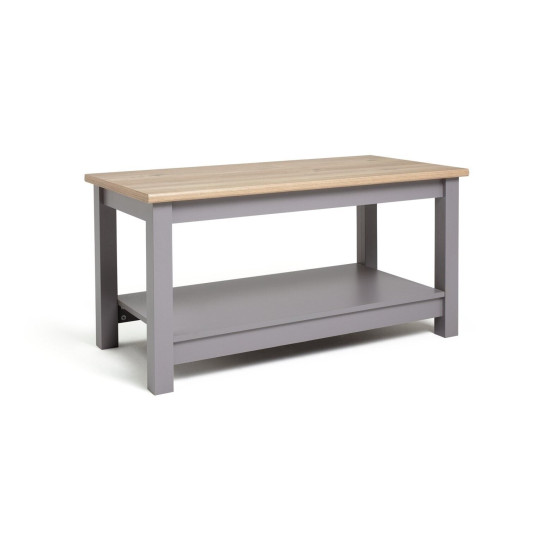Winchester Coffee Table - Grey | Oak Effect Top, Living Room Table