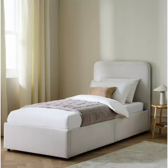 Chadwell Single Storage Bed Frame Natural | Wooden Bedroom Bed with Storage