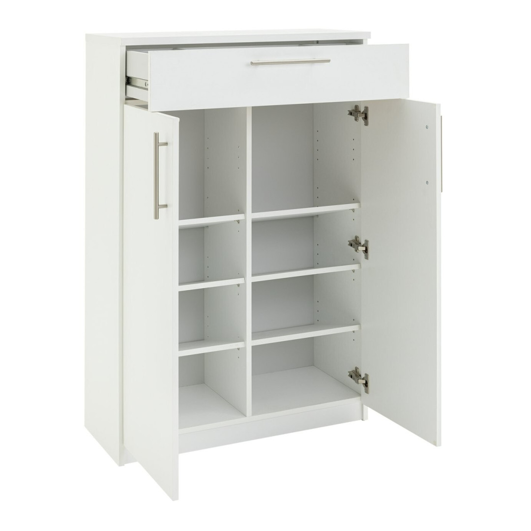 Brisbane 2 Door Shoe Storage Cabinet - White Brisbane 2 Door Shoe Storage Cabinet - White
