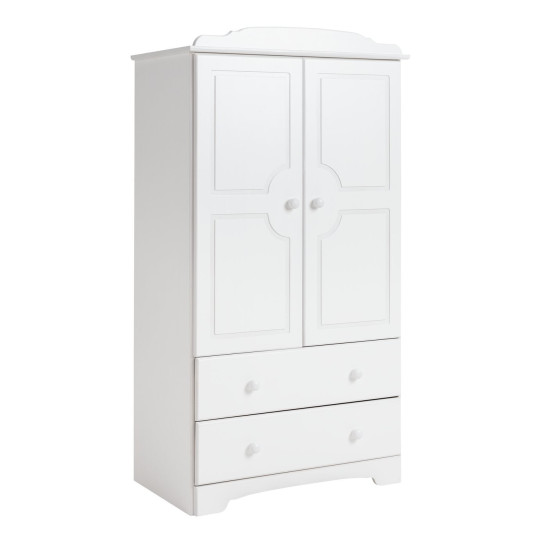 Nordic 2 Door 2 Drawer Wardrobe - White ( B Grade 34426 - 34427 )