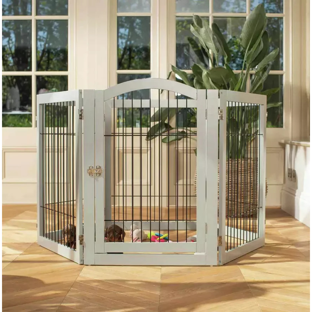 Lords & Labradors Wooden Puppy Play Pen Black 80cm | Pet Safety Enclosure Lords & Labradors Wooden Puppy Play Pen Black 80cm | Pet Safety Enclosure