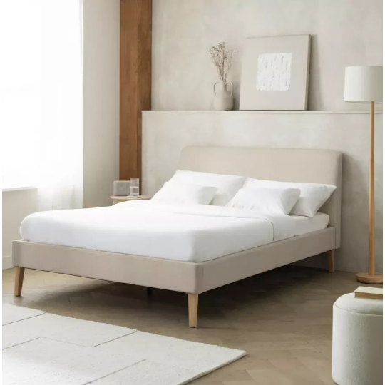 Original And Home Ren Kingsize Bed Frame Beige | Modern Bedroom Furniture