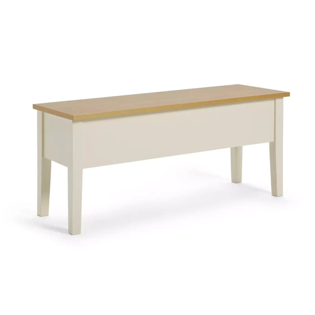 Chicago Solid Wood Storage Bench - Off White Chicago Solid Wood Storage Bench - Off White