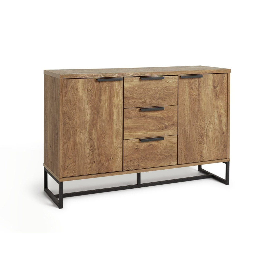 Nomad 2 Door 3 Drawer Sideboard - Natural | Wooden Storage Cabinet Unit Nomad 2 Door 3 Drawer Sideboard - Natural | Wooden Storage Cabinet Unit