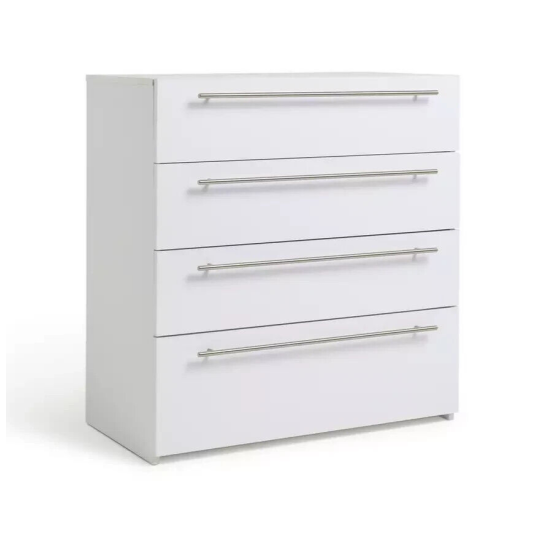  Atlas 4 Drawer Chest - White Gloss