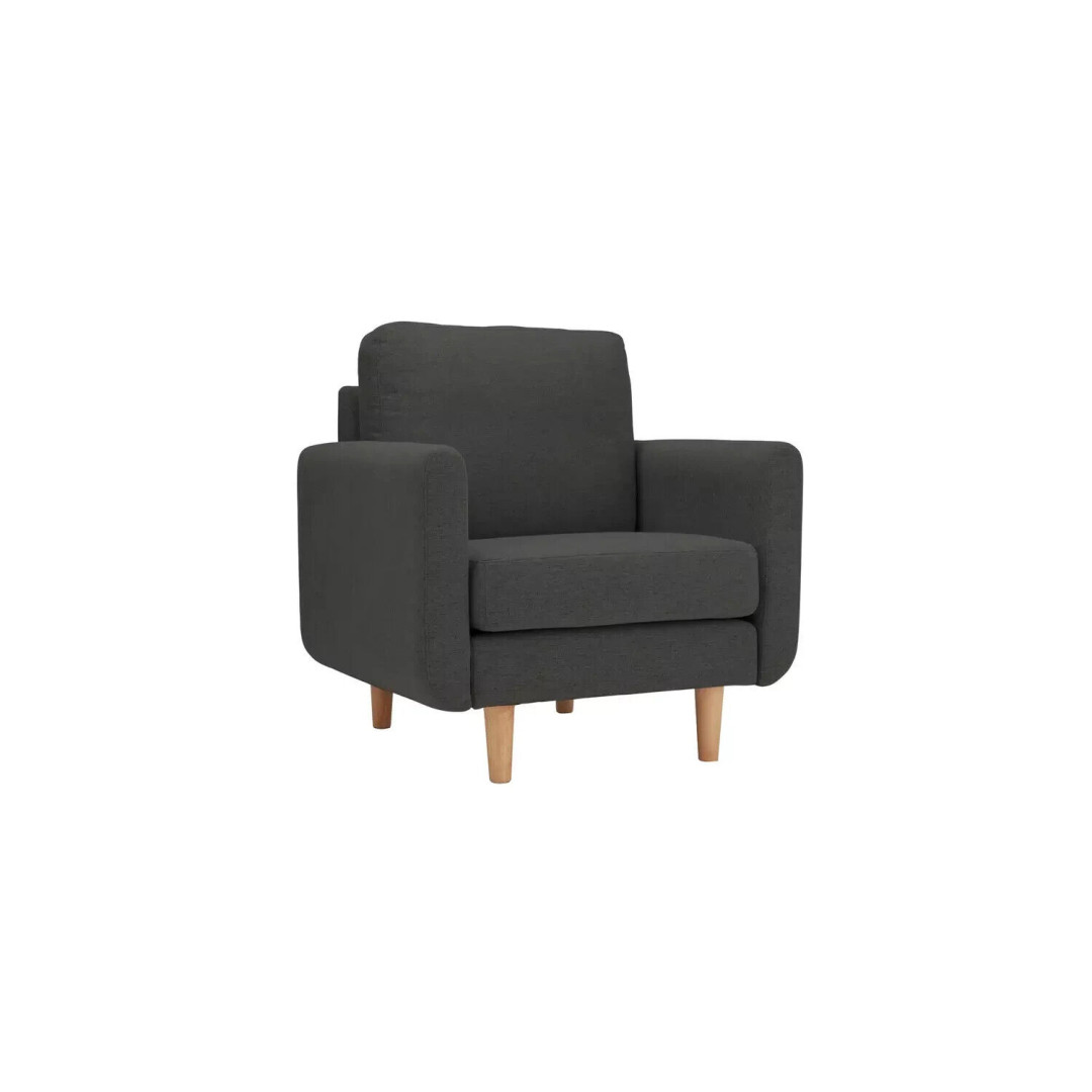 Remi Fabric Armchair in a Box - Charcoal Remi Fabric Armchair in a Box - Charcoal