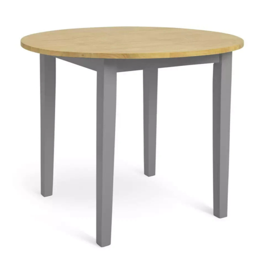 Home Chicago Solid Wood 2-4 Seater Dining Table - Grey | Wooden Kitchen