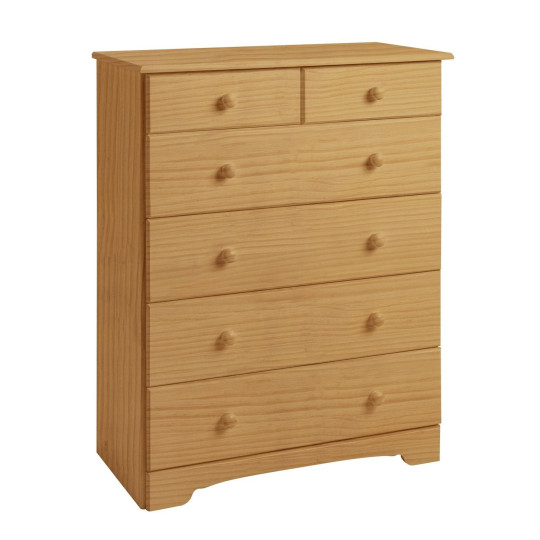 Nordic 4 + 2 Drawer Chest - Pine | Organized Clothing Space
