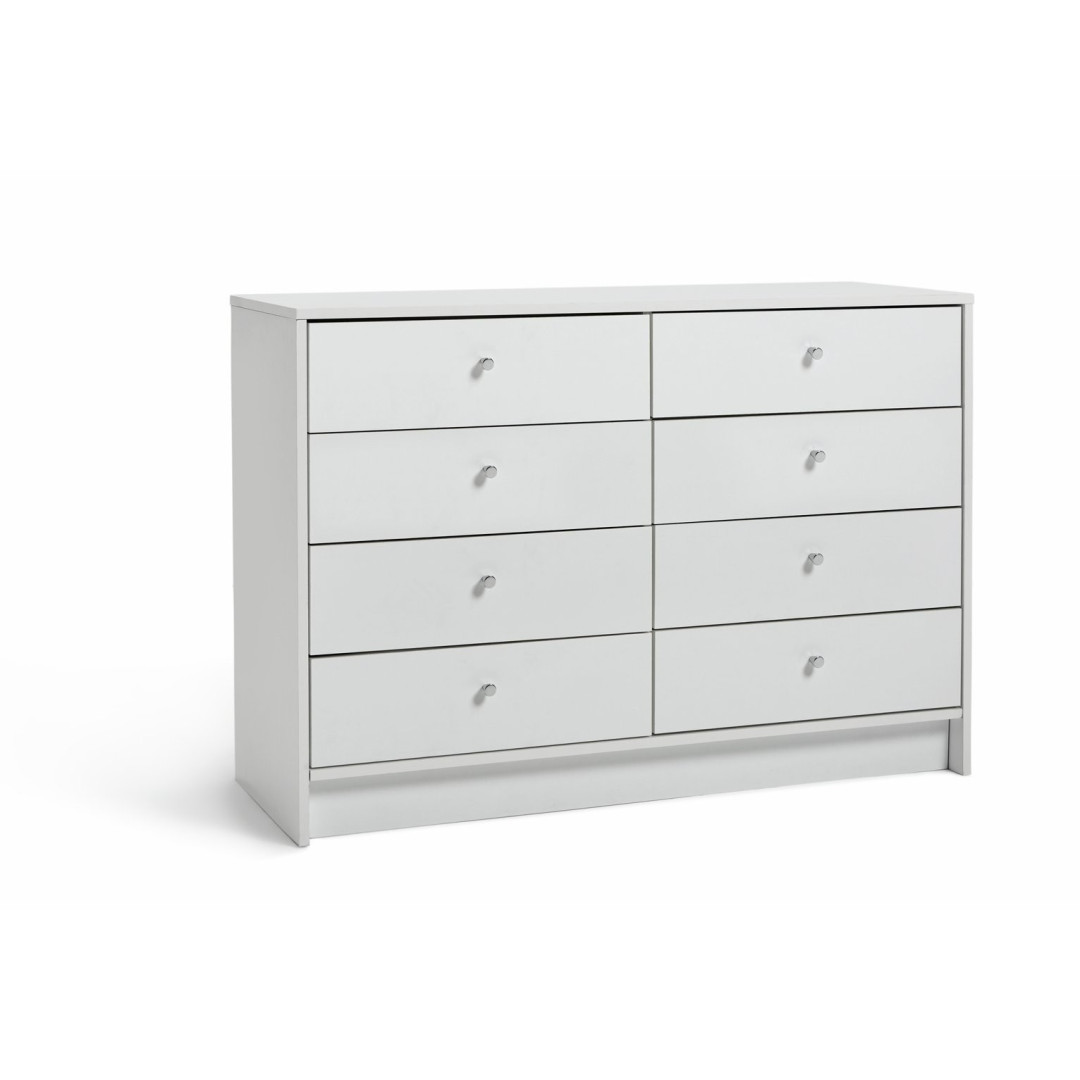 Home Malibu 8 Drawer Chest - White | White clothes storage unit Home Malibu 8 Drawer Chest - White | White clothes storage unit