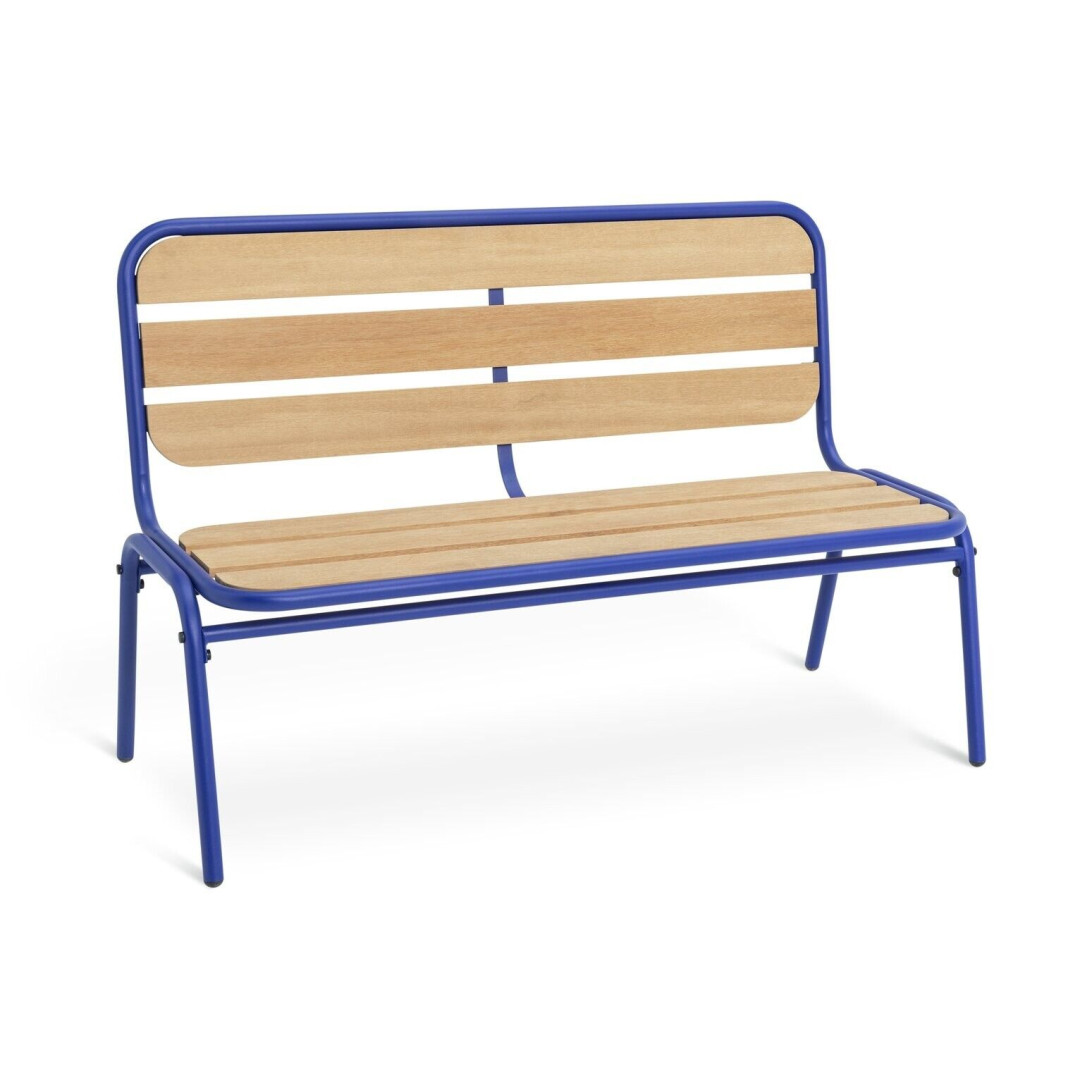 2 Seater Wooden Garden Bench - Blue 2 Seater Wooden Garden Bench - Blue