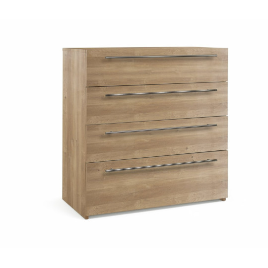 Atlas 4 Drawer Chest - Oak | Organized Clothing Space