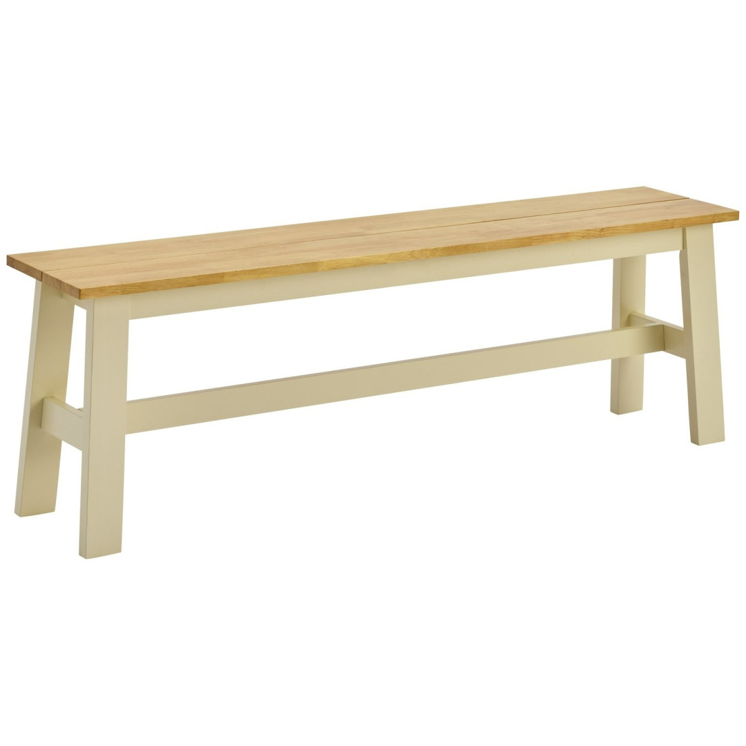 Chicago Solid Wood XL Dining Bench - Cream | Modern Kitchen Furniture Chicago Solid Wood XL Dining Bench - Cream | Modern Kitchen Furniture