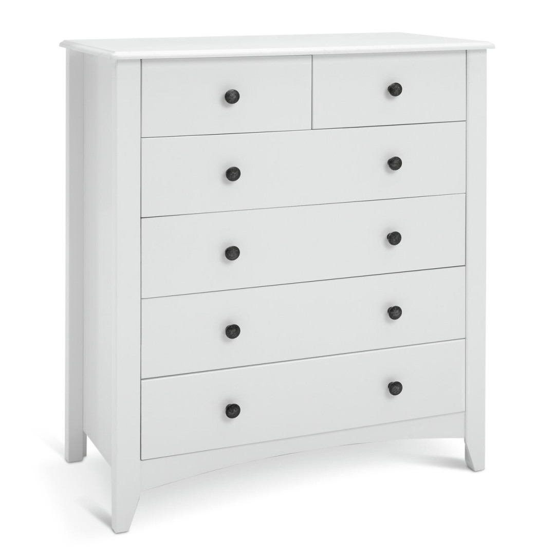 Minato Slim 4+2 Drawer Chest - White Minato Slim 4+2 Drawer Chest - White
