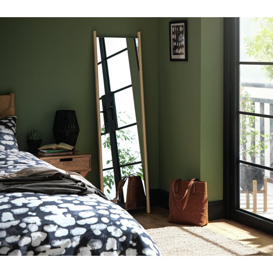  Rectangular Full Length Wooden Mirror Ash - 151x43cm