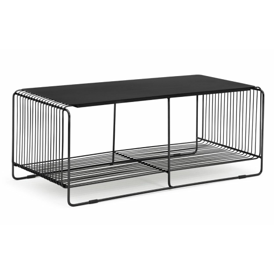 Riva Coffee Table - Black | Modern Wire Frame Metal Table