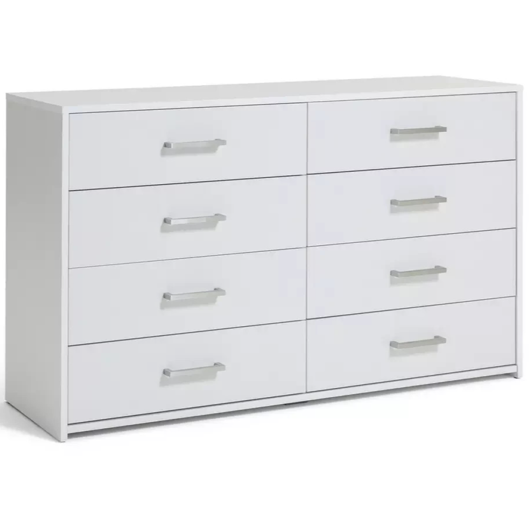 Home Oslo 8 Drawer Chest White | Large Bedroom Storage Furniture Unit Home Oslo 8 Drawer Chest White | Large Bedroom Storage Furniture Unit