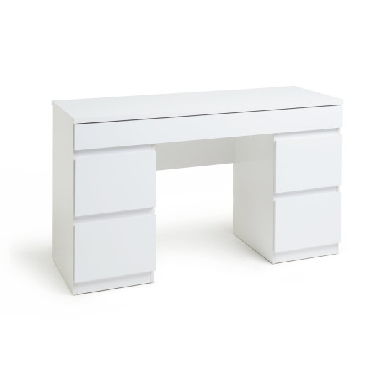 Jenson 6 Drawer Dressing Table Desk - White Gloss ( B Grade )