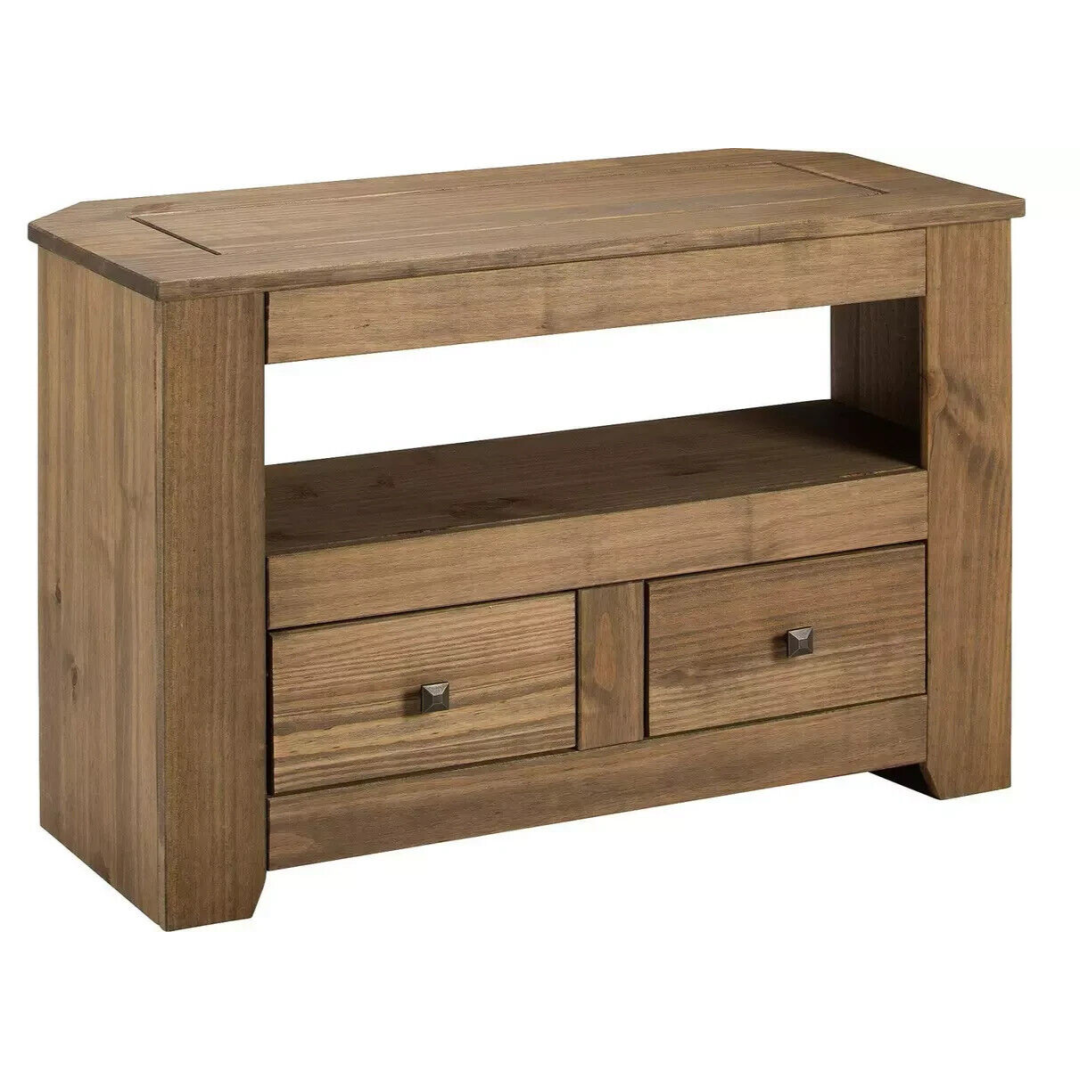 Amersham 2 Drawer TV Unit - Dark Pine | Wooden Media Stand Cabinet Living Room Amersham 2 Drawer TV Unit - Dark Pine | Wooden Media Stand Cabinet Living Room
