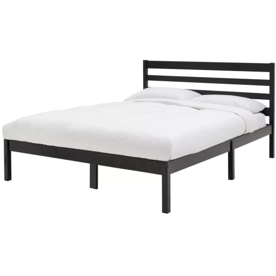 Kaycie Small Double Wooden Bed Frame - Black | Modern Bedroom Furniture Bedstead