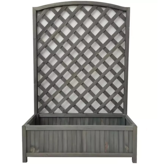 Lattice Wooden Garden Planter - Large | Outdoor Plant Pot Garden Decor