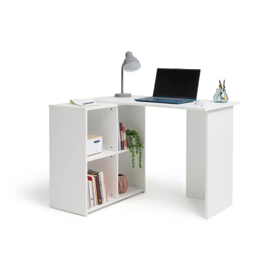 Home Malibu Corner Office Desk White | Modern Workstation Furniture ( B Grade ) Home Malibu Corner Office Desk White | Modern Workstation Furniture ( B Grade )