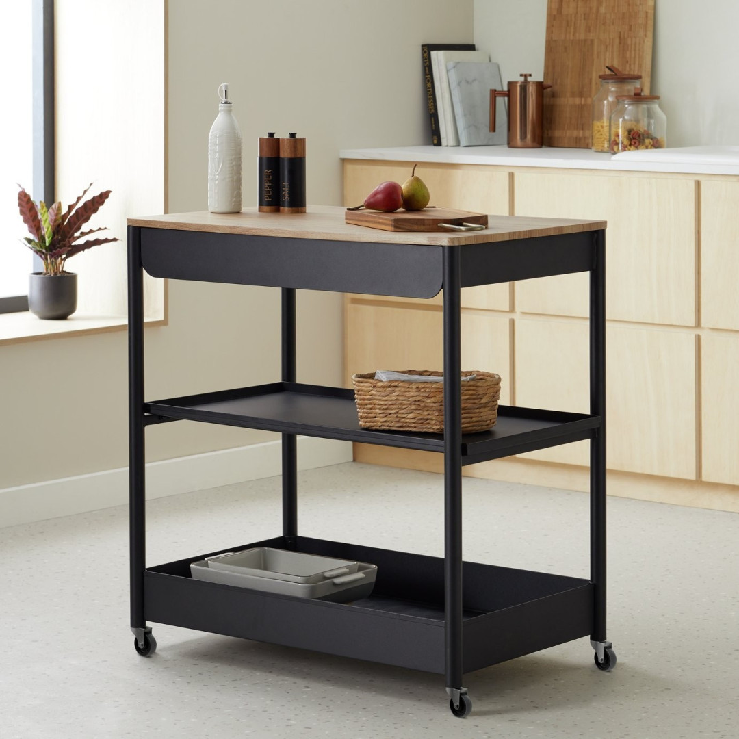 Kaylo Metal Kitchen Trolley - Black Kaylo Metal Kitchen Trolley - Black