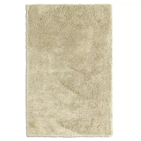 Noodle Shaggy Plain Rug - Cream - 160x230cm | Soft Textured Carpet Rug