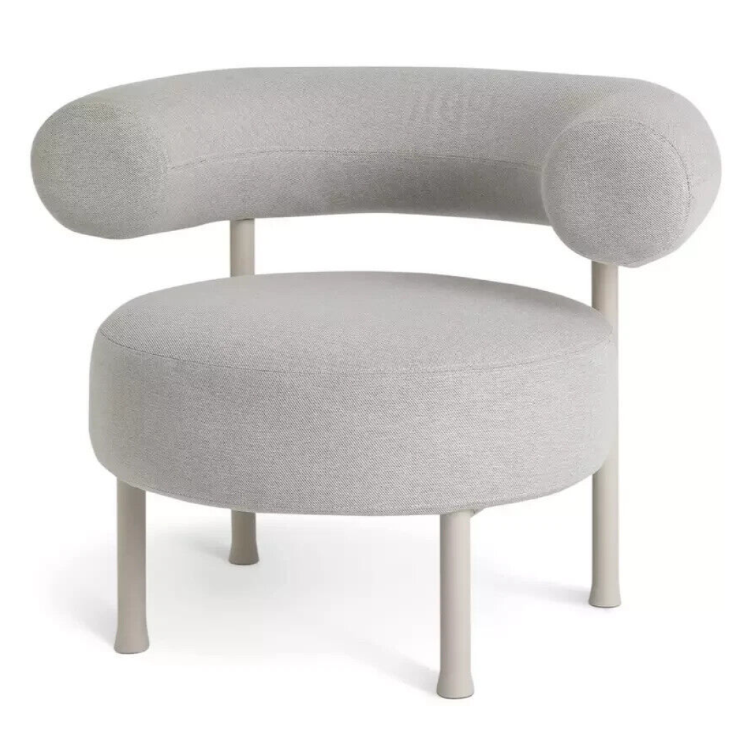 60 Tuva Fabric Curved Chair - Grey | Modern Upholstered Accent Lounge Se 60 Tuva Fabric Curved Chair - Grey | Modern Upholstered Accent Lounge Se