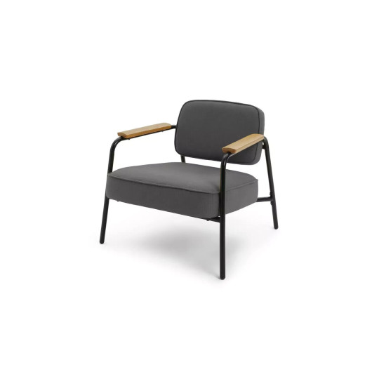 Jesper Fabric Accent Chair - Grey | Modern Lounge Armchair