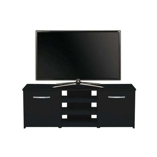 Home Hayward 2 Door Small TV Unit - Black Gloss | Entertainment Storage