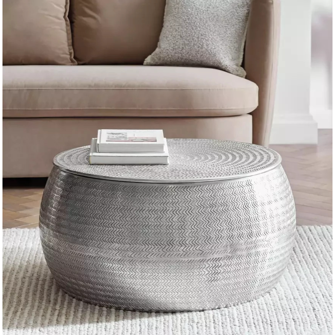 Sona Storage Coffee Table Silver | Modern Living Room Coffee Table Sona Storage Coffee Table Silver | Modern Living Room Coffee Table