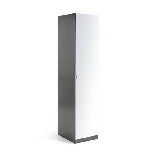 Munich 1 Door Mirror Wardrobe - Anthracite | Bedroom Storage Cabinet