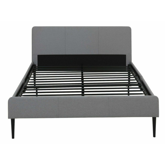  Kristopher Double Fabric Bed Frame - Grey With Pocket Sprung Mattress