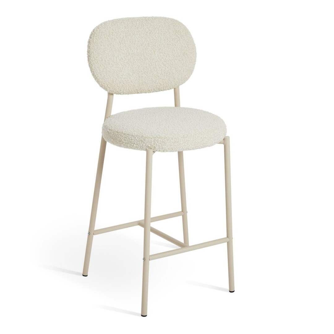 Orson Boucle Counter Bar Stool - White Orson Boucle Counter Bar Stool - White