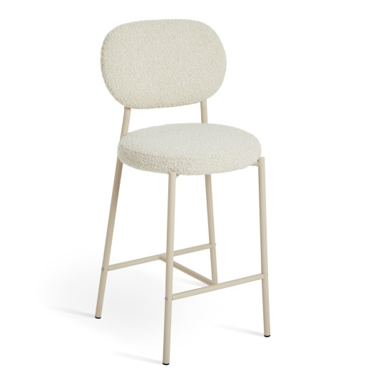 Orson Boucle Counter Bar Stool - White